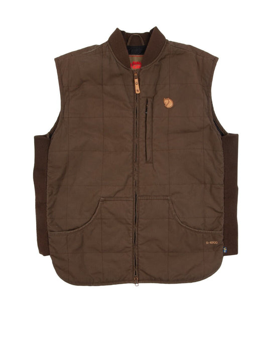 FJALLRAVEN Vest Brown G1000 Quilted Mens Hunting Waistcoat Size L