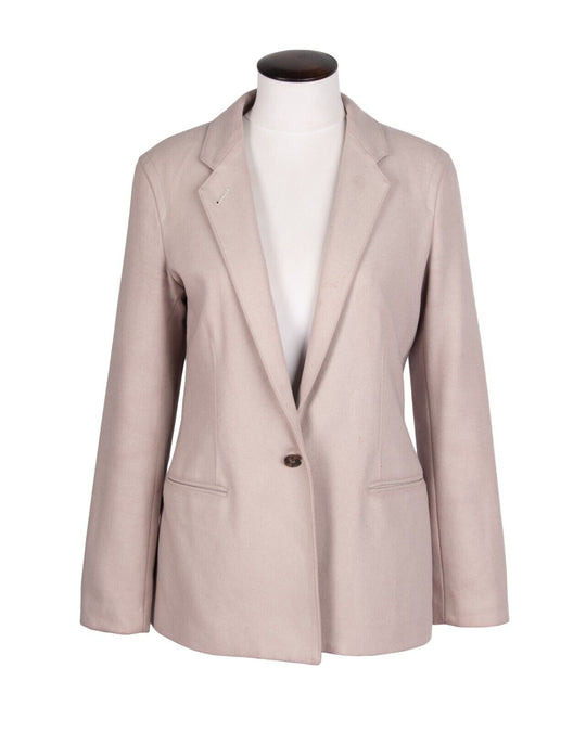 HELMUT LANG Blazer Beige Wool Blend Womens Jacket Size 10 US