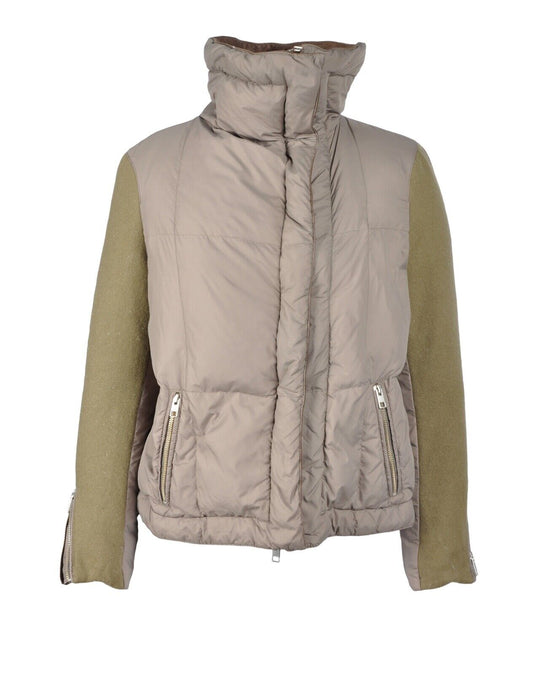 ALLSAINTS Jacket Olive Nylon Wool Womens Puffer Size 40