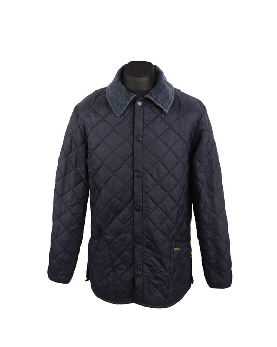 BARBOUR Liddesdale Jacket Men's Navy Blue Quilted Size S