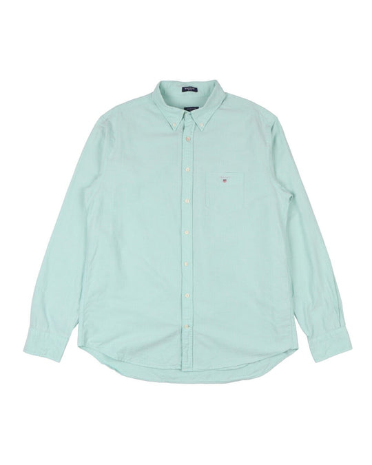 GANT Shirt Green Oxford Cotton Men's Button-Down Regular Fit Size XL / 43/44