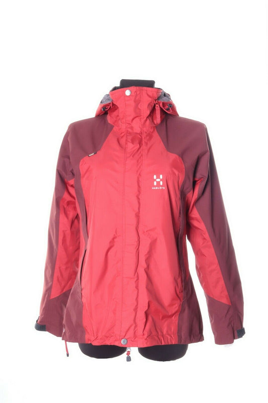 Women's HAGLOFS Red Gore Tex Nylon Hiking Outdoor Jacket Size s