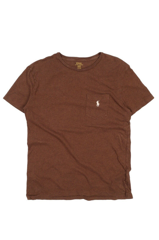 Men's POLO RALPH LAUREN Brown Cotton Short Sleeve T Shirt Size S