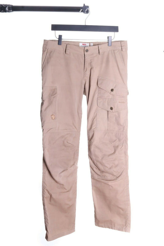 FJALLRAVEN Beige Cotton Blend Straight Cargo Outdoor Pants Trousers Size 40