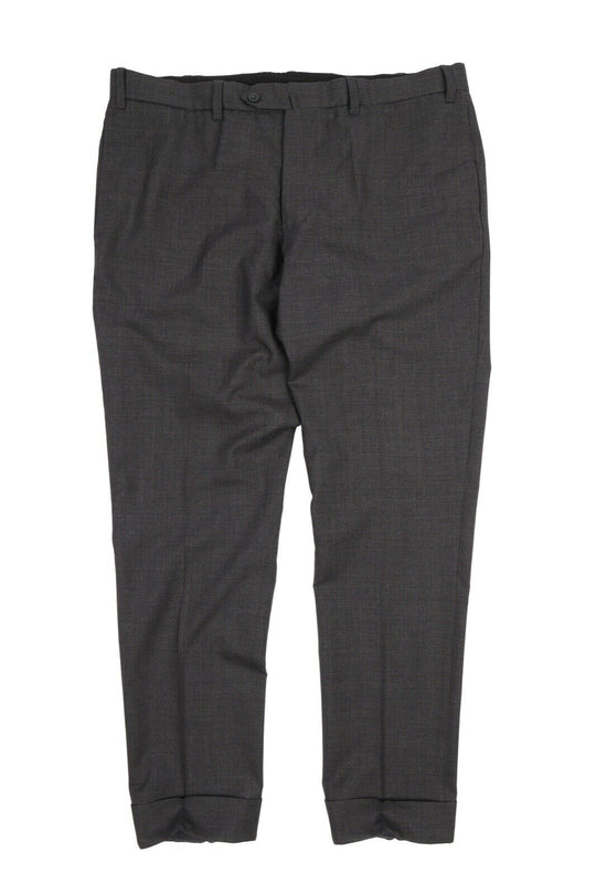 Men's SARTORIA CHIAIA NAPOLI Grey Bespoke Dress Cuffed Pants Size 48 IT 38 UK