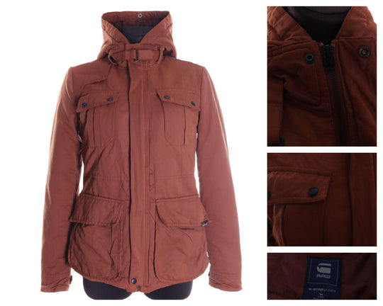 Women's G-STAR RAW Brick Red Cotton Blend Sandhurst Trooper Field Jacket Size M
