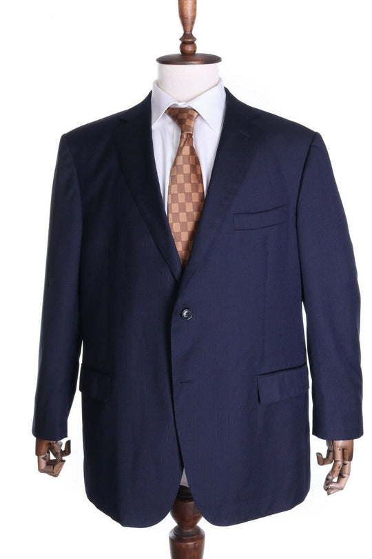 Men's SUITSUPPLY Navy Blue Pinstriped 100% Wool 110's Blazer Jacket Size 50S UK