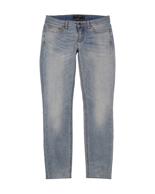 DOLCE & GABBANA Jeans Blue Stretch Straight Leg Womens Denim Size 40