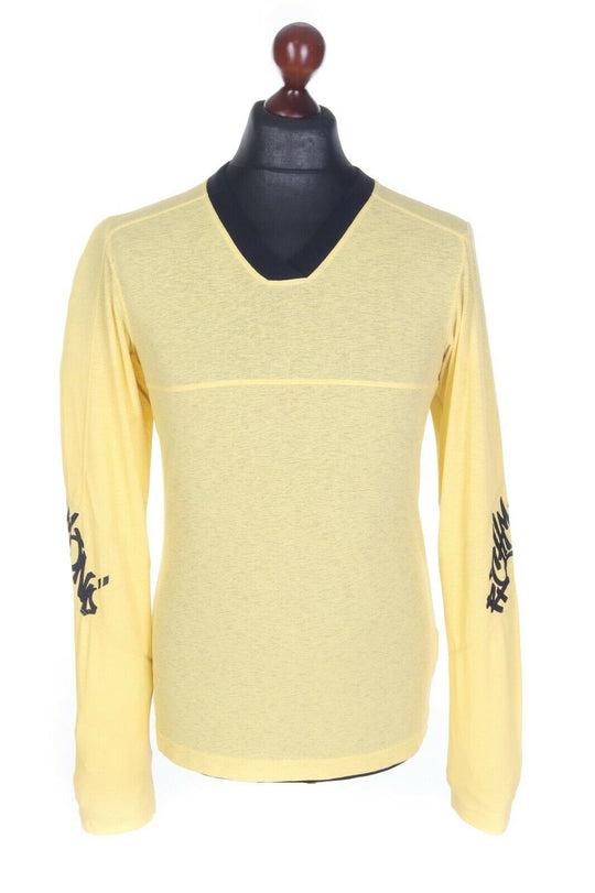 Men's RICHMOND X Yellow V-Neck Lightweight Sweater Size s