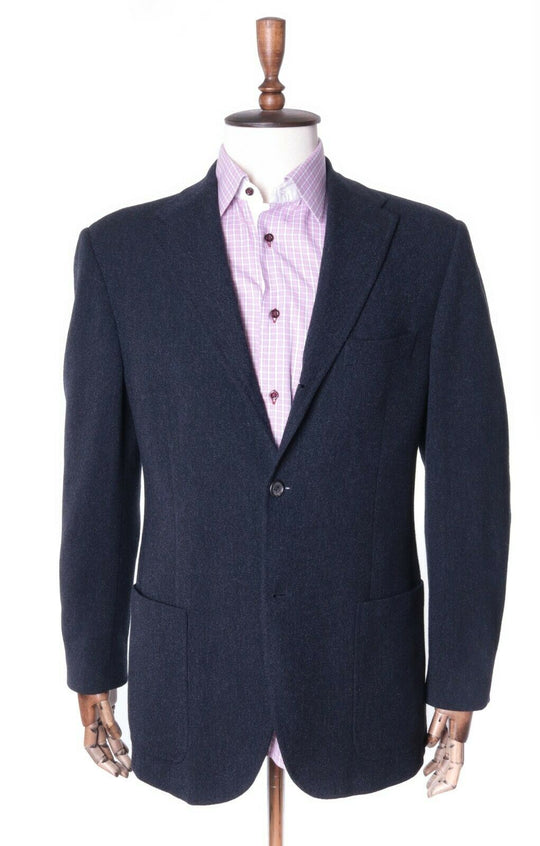 Men's TREND CORNELIANI Navy Wool Single-Breasted Blazer Jacket Size 48