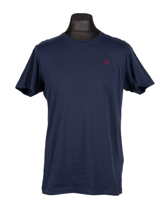 HACKETT London T-Shirt Navy Cotton Men's Classic Fit Short Sleeve Tee Size L