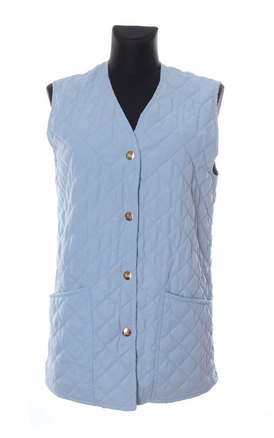 Women's BURBERRYS Vintage Blue Quilted Vest Size 30 / 38