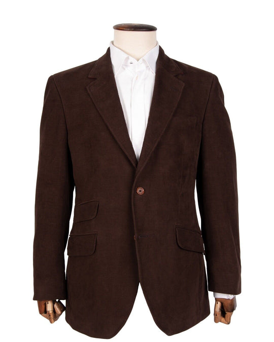 HACKETT London Blazer Brown Cotton Men's Jacket Size 42R US / 52R EUR