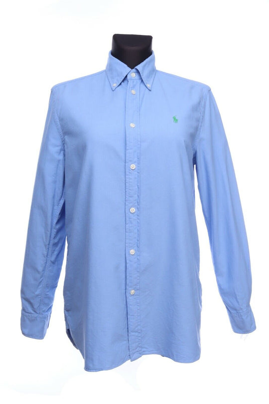 RALPH LAUREN Blue Cotton Relaxed Fit Shirt Size M