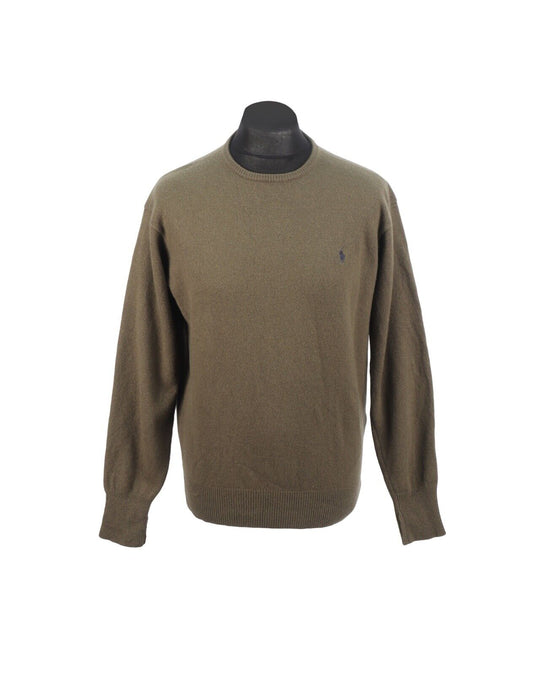 RALPH LAUREN Sweater Oliver Green Lambwool Men's Jumper Size L