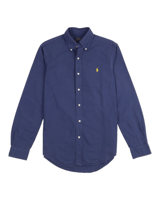 POLO RALPH LAUREN Oxford Shirt Navy Cotton Men's Button Down Size S