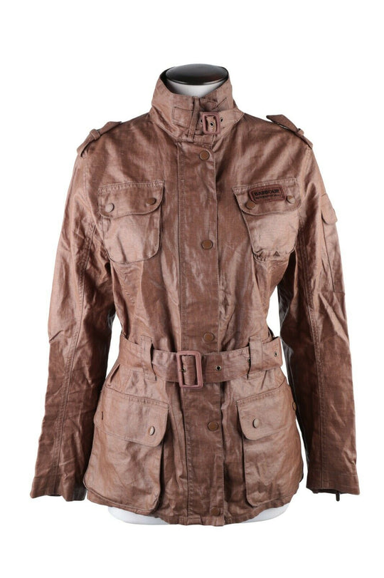 Women's BARBOUR INTERNATIONAL Brown SMU Duralinen Jacket Size UK 16