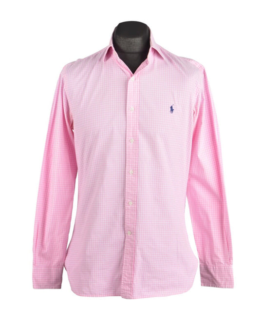 RALPH LAUREN Pink Check Men's Cotton Shirt 15.5 / 39