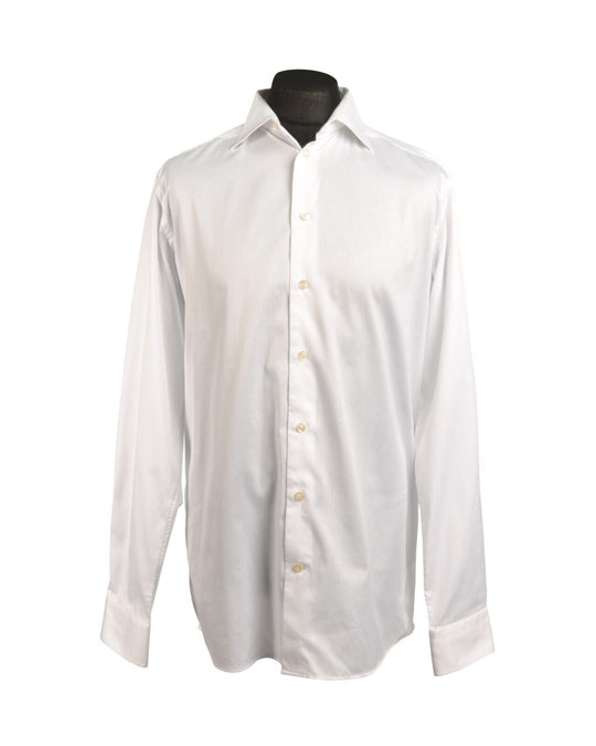 ETON Shirt White Cotton LS Contemporary Men's Size 42 / 16