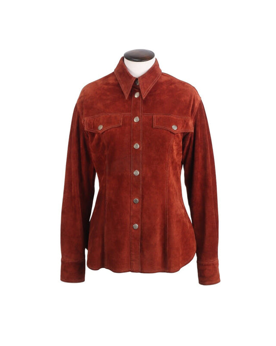 Vintage DOLCE GABBANA Ochre Suede Jacket Western Women's Size 46 IT