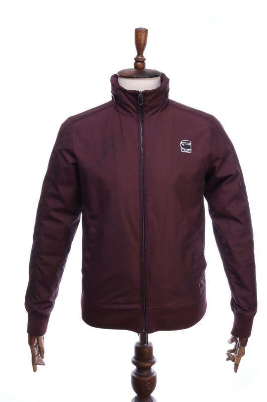 G-STAR RAW Burgundy Hooded Windbreaker Jacket Size M