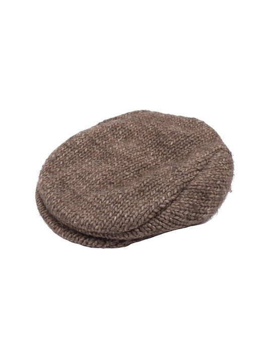 Vintage DOLCE & GABBANA Flat Cap  Brown Wool Blend Knit Mens Size S