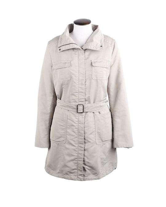 Weekend MAX MARA Jacket Gray Women's Belted Trench Coat Size 46 IT