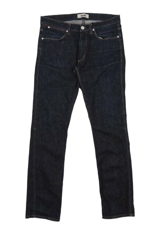 Men's ACNE Dark Blue Denim Straight Jeans Size 32