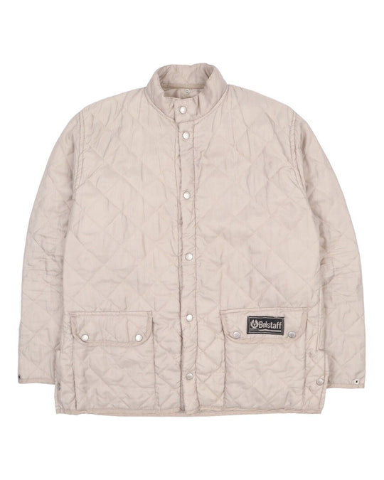 Men's Vintage BELSTAFF Ivory Beige Quilted Jacket Size M
