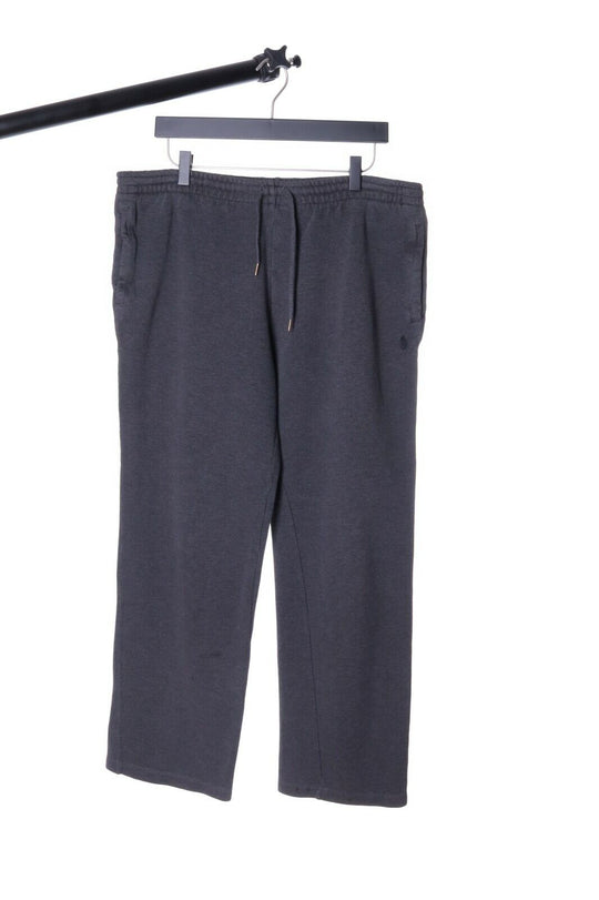 Men's POLO RALPH LAUREN Grey 100% Cotton Wide Leg Track Pants Trousers Size s