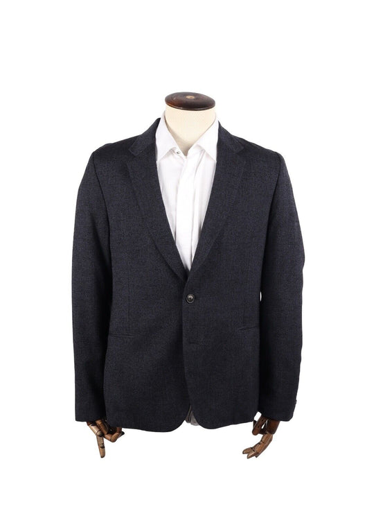 PAUL SMITH Sport Coat Navy Blue Wool Silk Recent Unlined Blazer Men's Size 54 EU