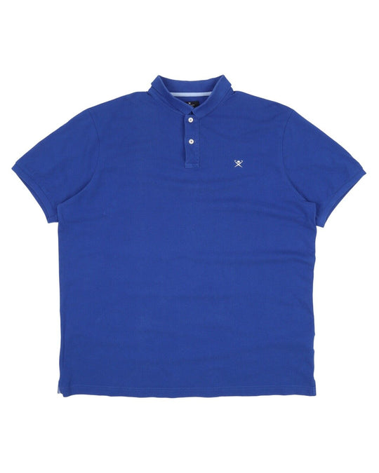 Men's HACKETT London Blue Pique Cotton Polo Shirt Size XL