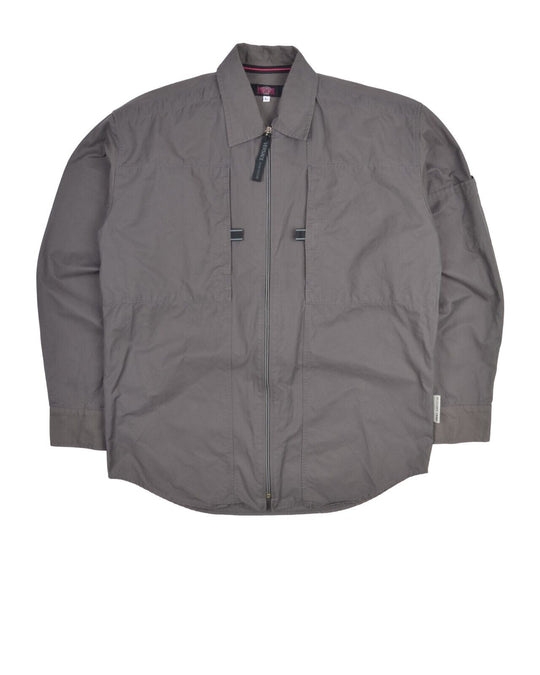 VERSACE Jeans Couture Jacket Gray Cotton Nylon Men's Full Zip Size L