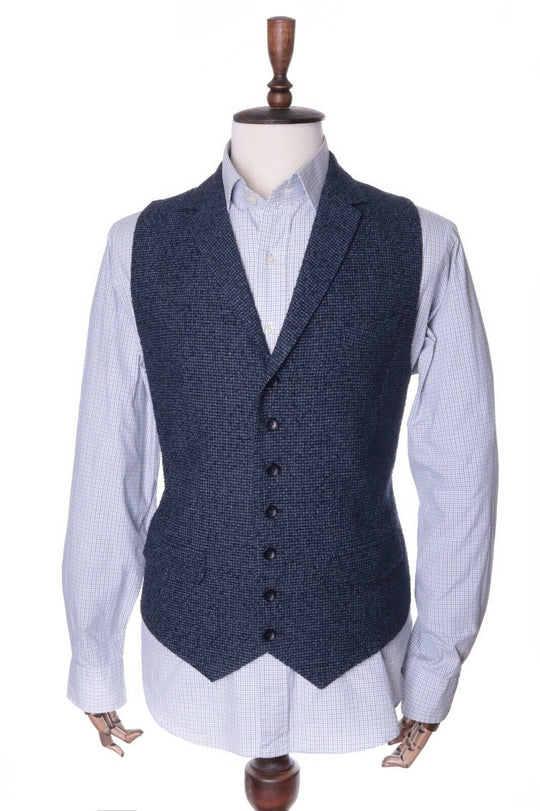 Men's BERTONI WHITE Navy Wool / Acrylic BJERG Vest Size 56