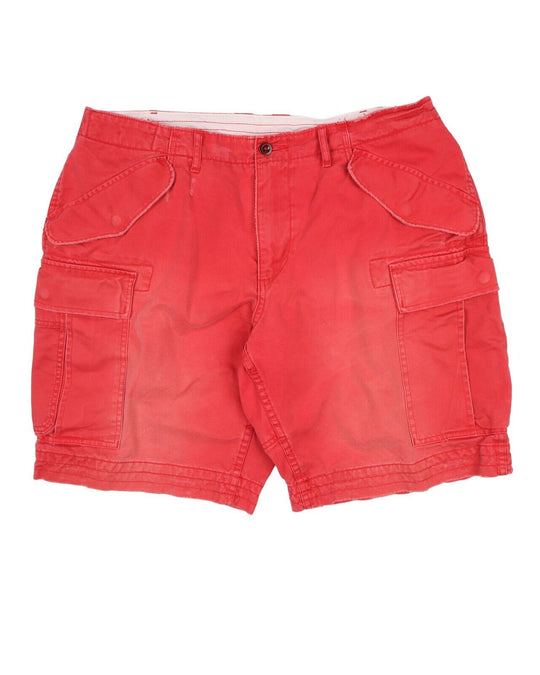 Men's Polo RALPH LAUREN Dyed Red Cargo Pockets Shorts Size 38
