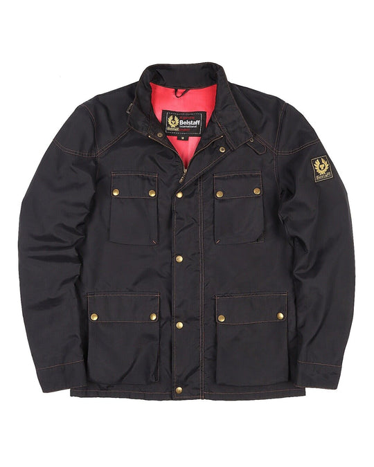 BELSTAFF Moto Jacket Black Nylon Men's Biker Multipocket Size M