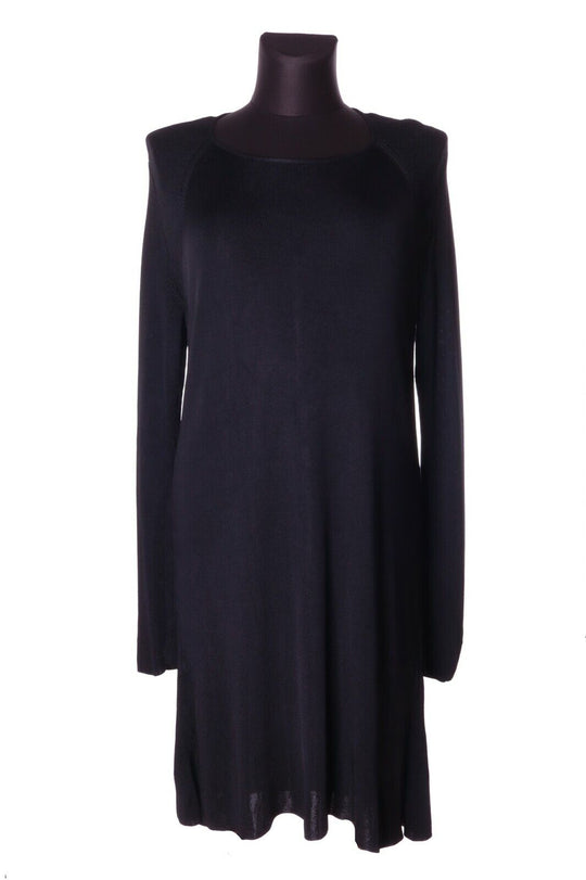 Women's COS Black Crew-Neck Short Dress Size L