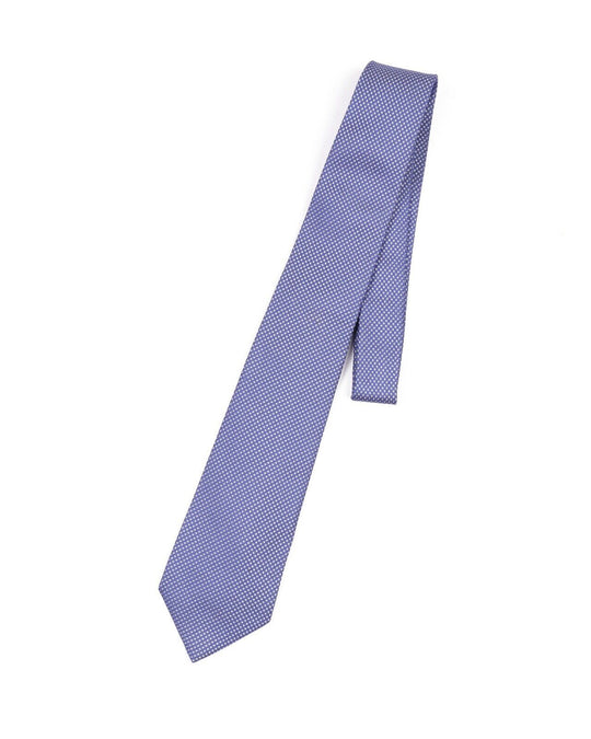 LUIGI BORRELLI Napoli Tie Blue Birdseye Silk Men's Woven Necktie