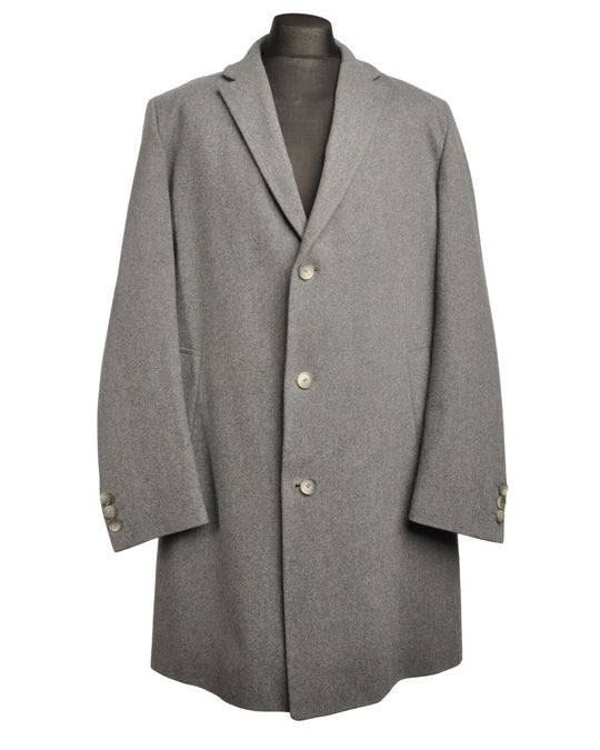 HUGO BOSS The Strato Coat Gray Wool Blend Three Buttons Mens Long Jacket Size 54