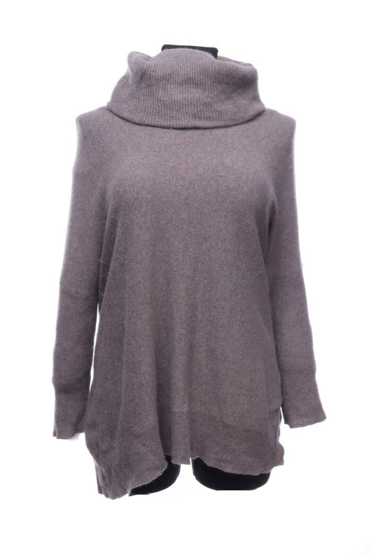 ALL SAINTS Beige Grey 100% Cashmere Cowl Neck Tiff Jumper Size M