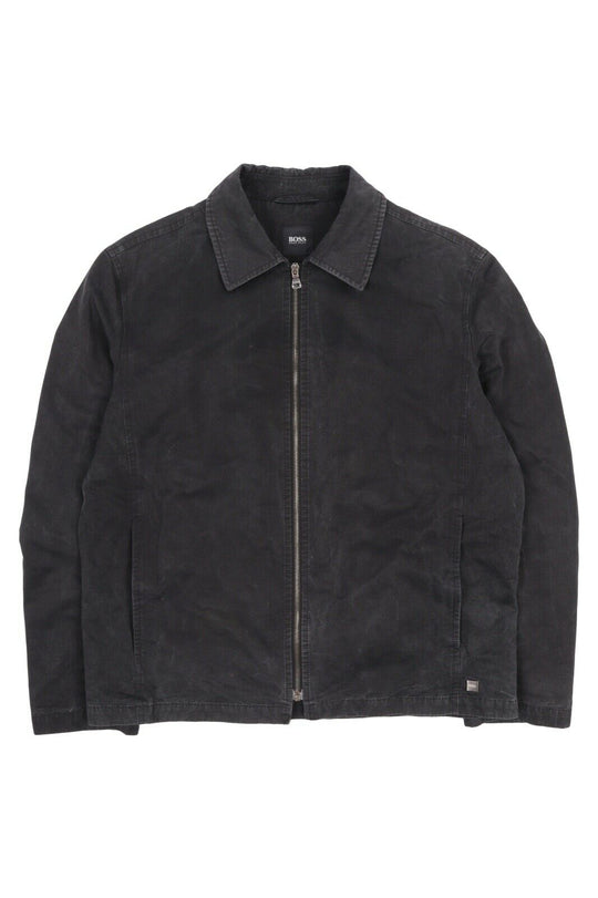 Men's HUGO BOSS Class Dyed Black Short Zip Jacket Size 44 US / 54 EU