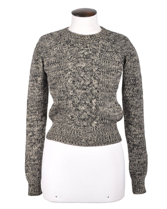 ISABEL MARANT ETOILE Grey Knitted Wool Short Jumper Size 36 IT