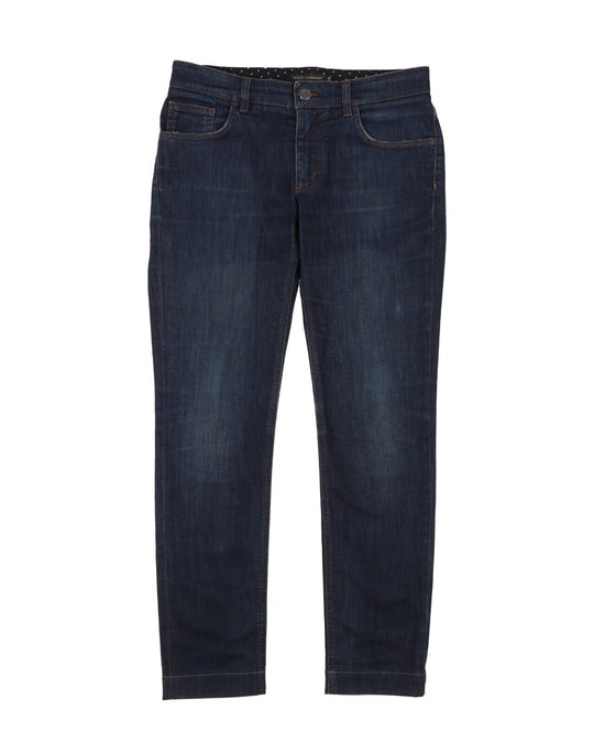 DOLCE & GABBANA Jeans Navy Blue Stretch Straight Leg Womens Kate Denim Size 38