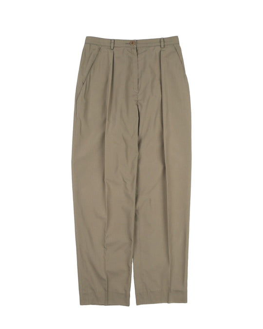 Vintage CELINE Pants Olive Green Pleated Women's Trousers Size ~ S