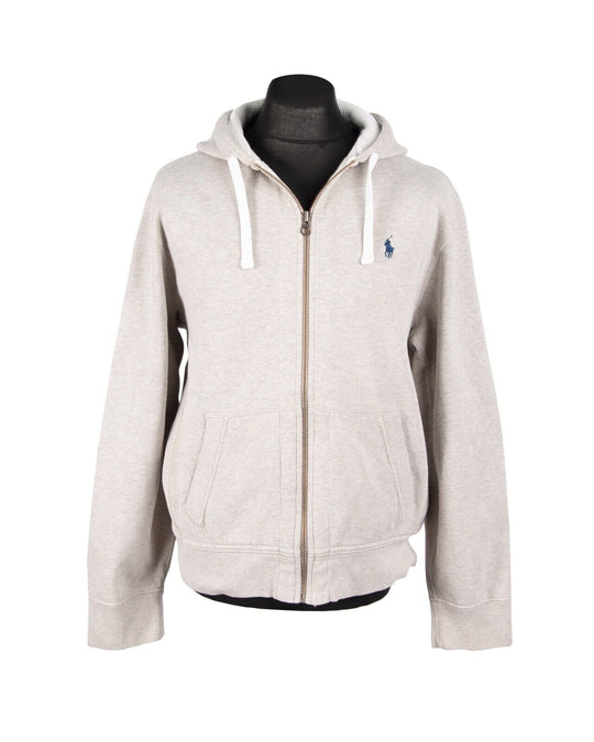 Polo By RALPH LAUREN Hoodie Grey Full Zip Men's Jumper Size L