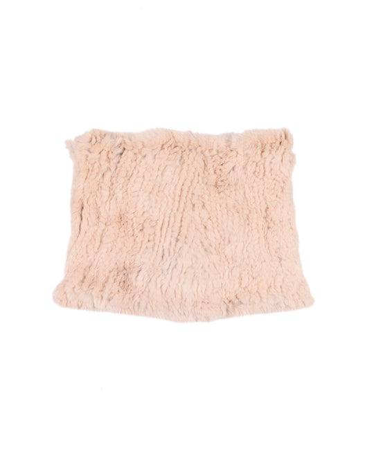 YVES SALOMON Beige Fur Women's Scarf