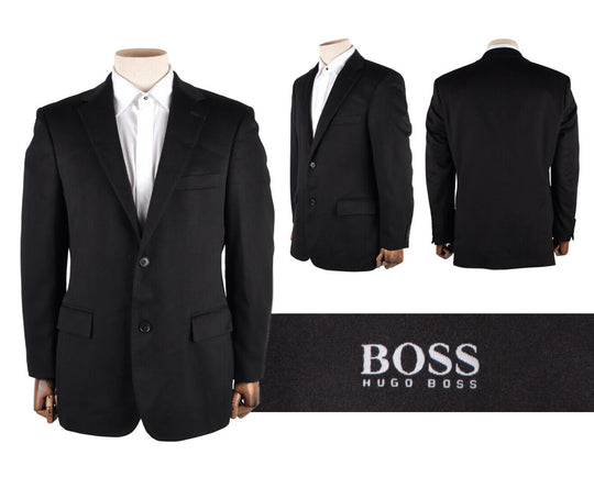 Men's HUGO BOSS Black 100% Cashmere Blazer Jacket Size 40 US / 50 IT