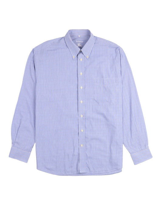 Vintage BURBERRY'S Shirt Cotton Blue Check Mens Size 43