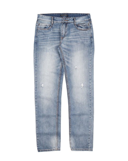 DOLCE & GABBANA Denim Blue Faded Cotton Men's Jeans  Size 34