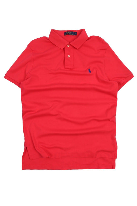 Men's POLO RALPH LAUREN Magenta Pink Pique Cotton Short Sleeve Polo Shirt Size M